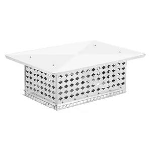 Garvee Chimney Cap, 13" x 21" Chimney Cover, Adjustable Bottom Stainless Steel Single Bolt Chimney Fireplace Cover with Practical Accessories & Easy Installation, for Protection from Birds, Rain, Snow