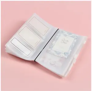 Clear Zipper Pocket for Travelers Notebook, 4 Insert Personal Size Pouch Refill with 4 Elastic Bands for TN Accessories Paper Card Holder