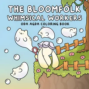 The Bloomfolk Whimsical Workers: A Coloring Book for Adults and Teens Featuring Cute Characters and Cozy Magical Job Scenes