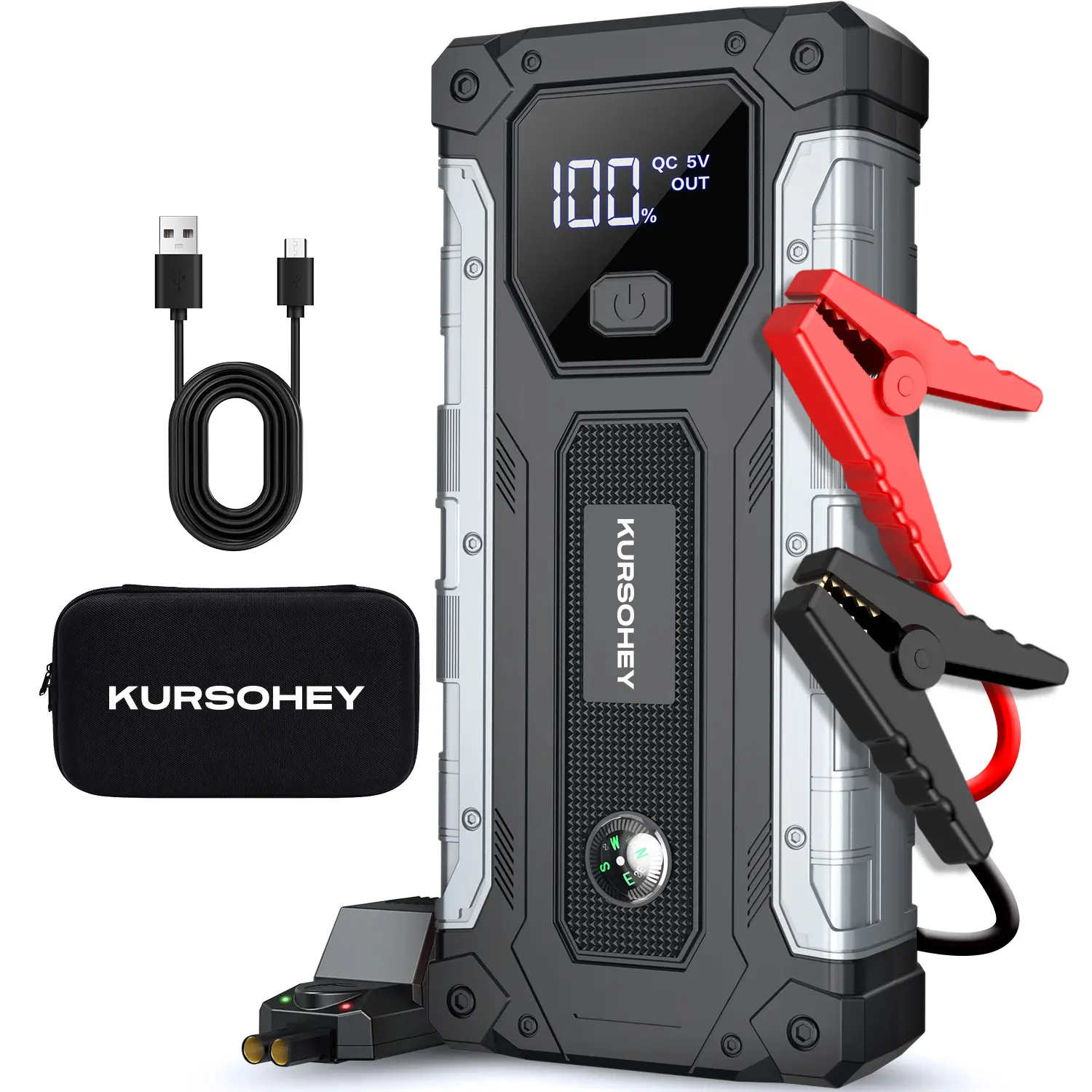 Car Jump Starter  4000A, Jump Starter Battery Pack for Up to10.0L Gas8.0L Diesel Automotive Car Essentials