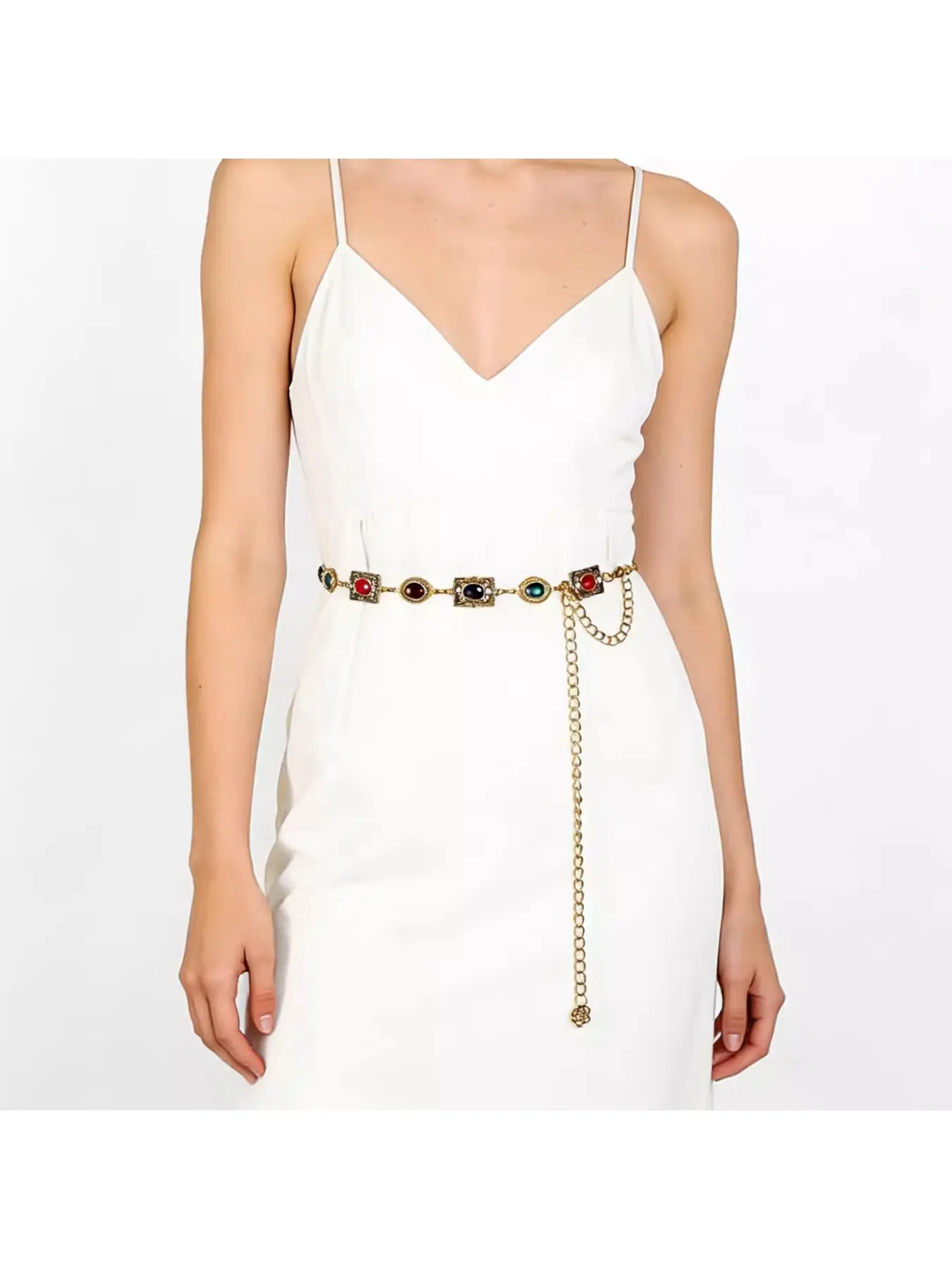 Gold or Silver Metal Chain Statement Belt Y2K Statement Gold Waist Metal Chain Belt | Mercari main image 4