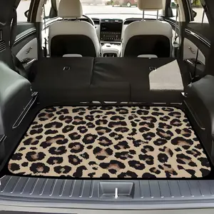 One Luxury Brown Leopard Print Car Trunk Liner, Designed for a Perfect Fit, Is Anti-Slip And Easy to Clean. It'S a Stylish Upgrade for Your Vehicle'S Interior