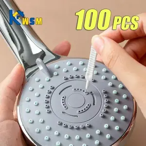 10PCS Micro Nylon Shower Cleaning Brushes, Anti Blocking Nozzle Cleaning Tools, Practical Household Bathroom Accessories, Portable Mini Cleaner for Removing Dirt and Unclogging Shower Head Easily