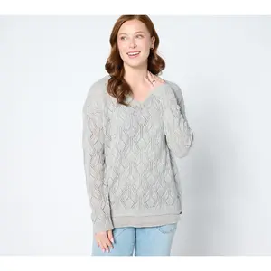 Peace Love World Boheme Open-Stitch Novelty Sweater