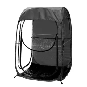 Donext Portable Pop Up Sports Tent - Black Polyester 21.28 Inches Quick Setup Weatherproof for Outdoor Sports Events Fishing & Camping