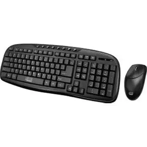 Adesso WKB-1330CB Ergonomic Wireless 2.4 GHz Keyboard and Optical Sensor Mouse Combo - 1200dpi Mouse, Media Control Buttons, Ergonomic Wireless Keyboard, Ergonomic Keyboard Wireless
