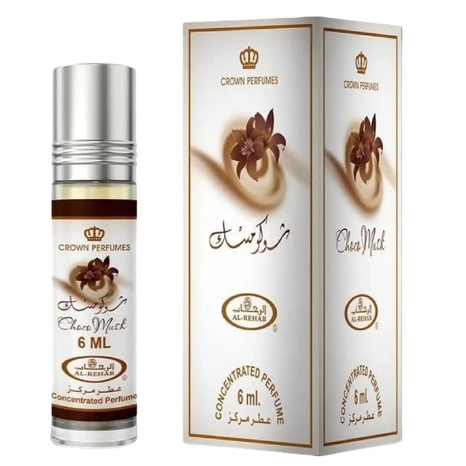 Al Rehab Choco Musk For Unisex Concentrated Perfume Rollerball, 6 Ml
