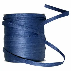 Paper Raffia Ribbon --- 1/4in x 100 yards --- Navy Color