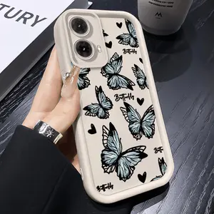Advanced Butterfly Pattern TPU Phone Case suitable for Motorola Moto G85 G84 G75 G60 G54 G53 G50 G35 5G Shockproof Full Camera Protection Durable Slim Cover Smartphone Casing