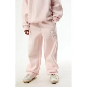 Pacsun Kids Pink Star Applique Baggy Sweatpants