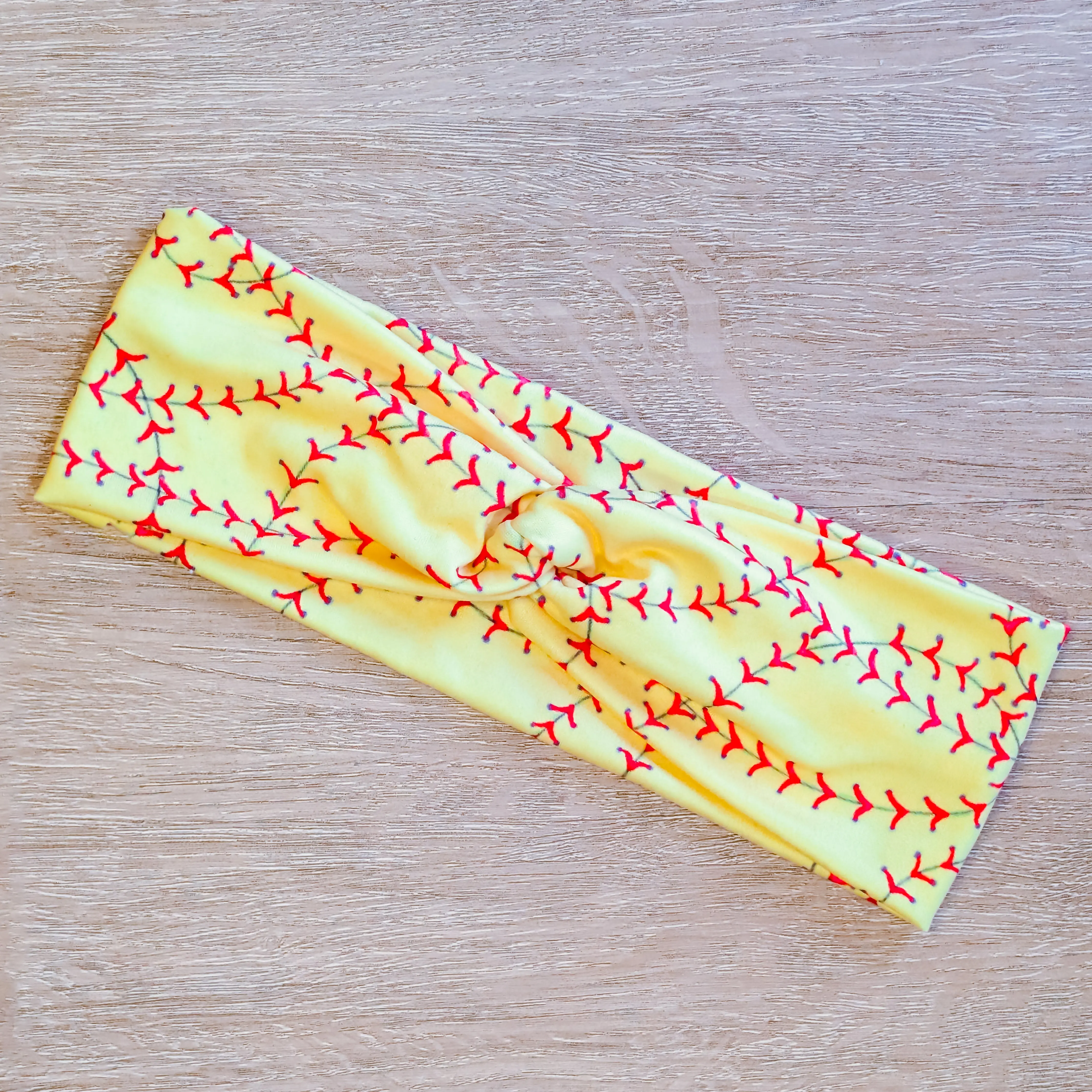 Softball Knotems Pre-Tied Headwrap Headbands for Women & Girls