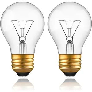 Appliance Oven Light Bulb, High Temp 300 ?C Resistant,(2 Pack) A15/E26/120V/40 Watt Appliance Replacement Bulb for Refrigerator Over Stove Microwave Range Hood,Warm White