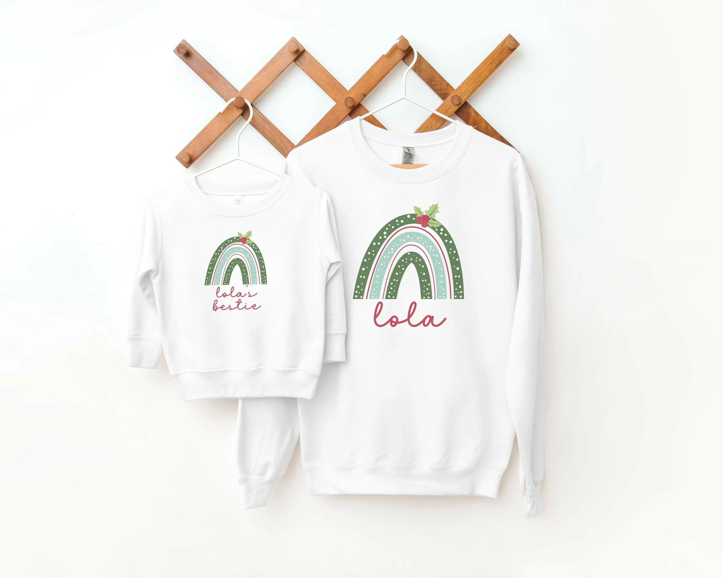 Lola and Lola's Bestie Christmas Matching Sweatshirts