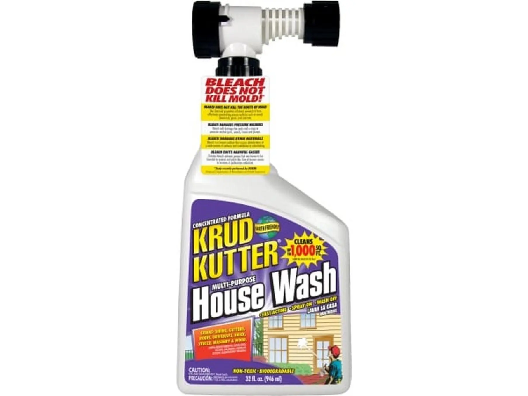 Krud Kutter HW32H-4 32 Oz Hose-End Multi-Purpose House Wash