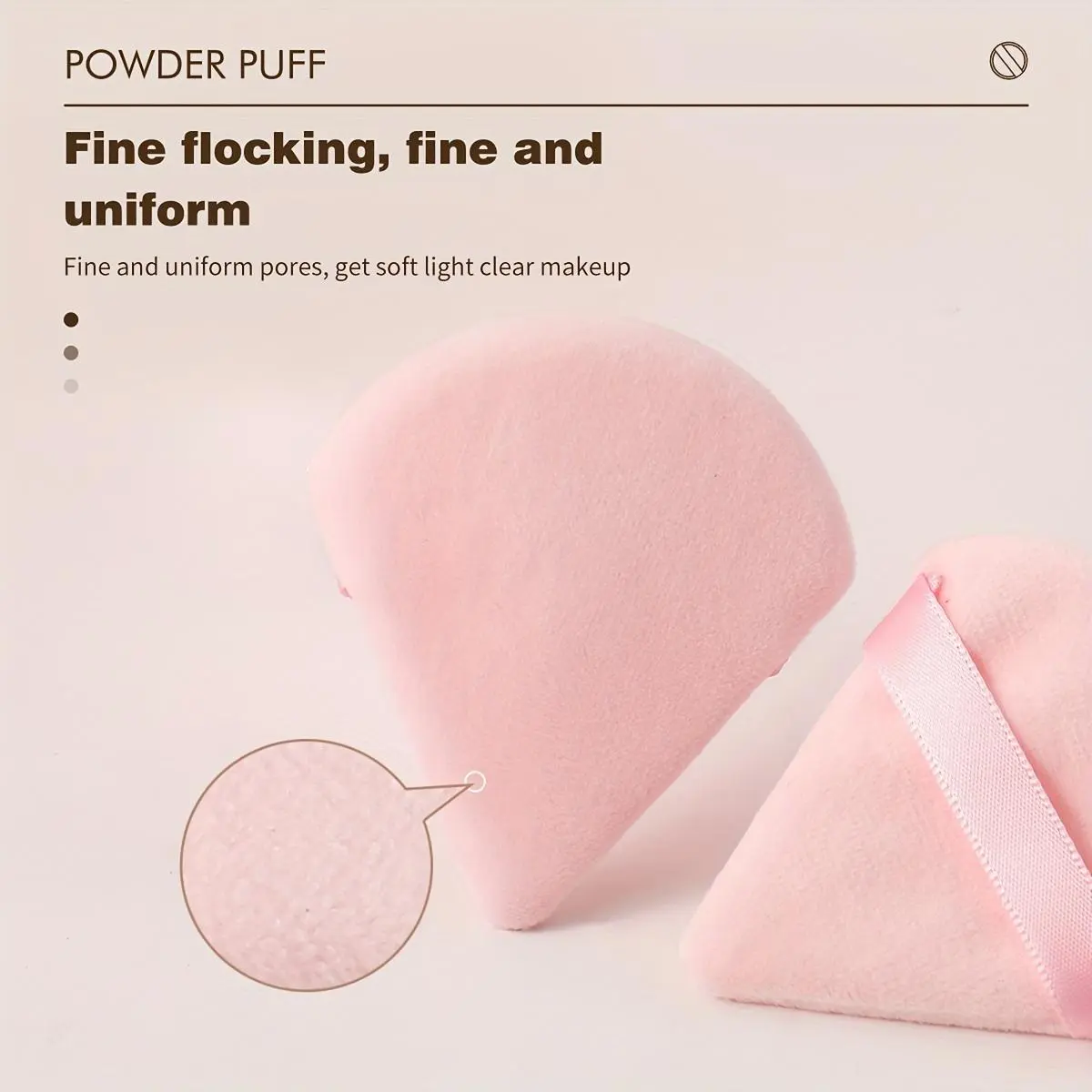 10-pack Reusable Triangular Powder Puffs - Soft Plush Sponge, Flocked ...