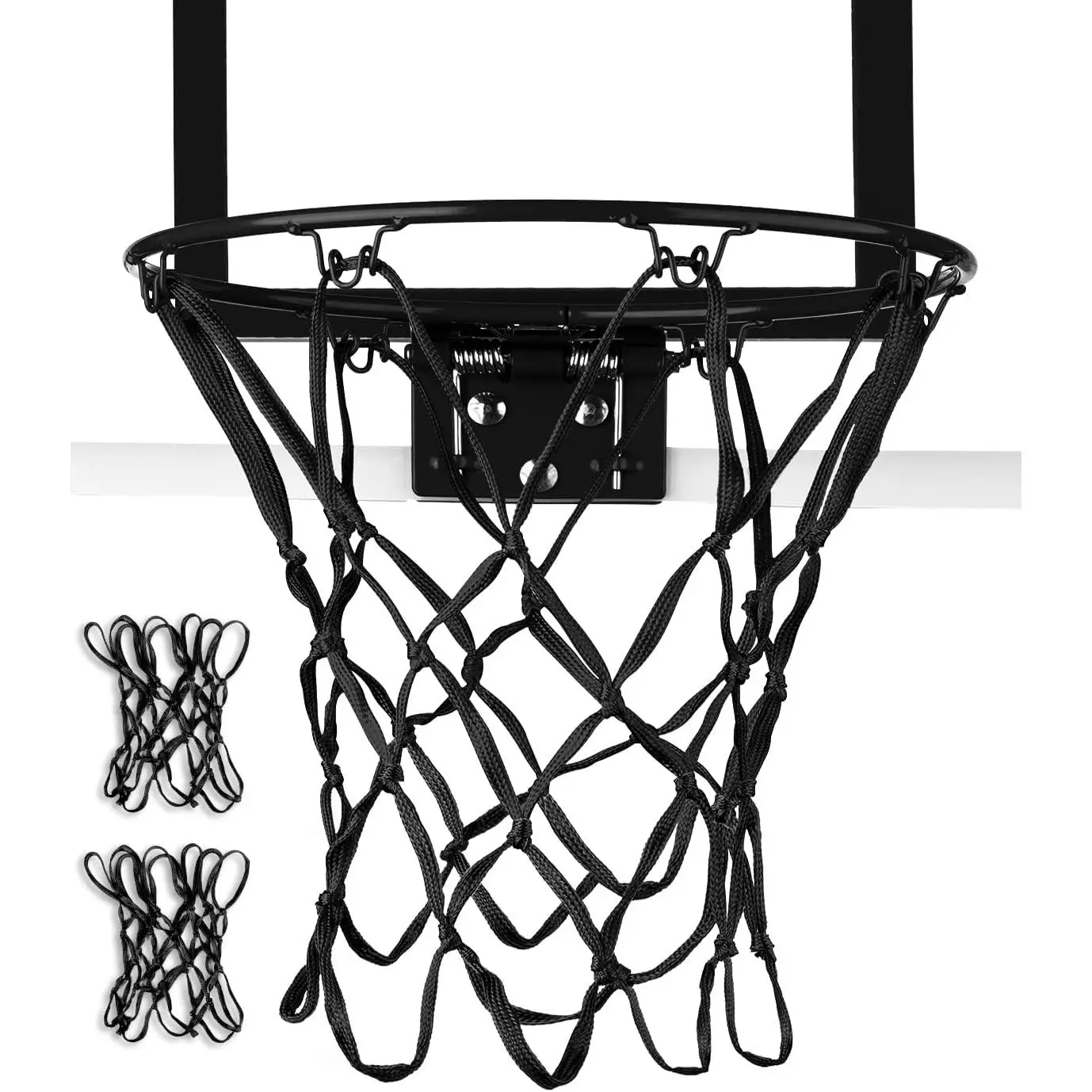 Mini Basketball Net Replacement 8 Loop [2 Pack], Vibrant Color, for Indoor Door/Room Walls 8"-10.25" Hoop
