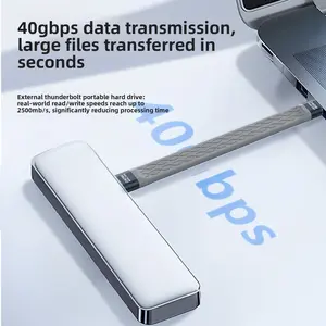 240W data cable fast charging compatible with Thunderbolt transmission 40Gbps 8K universal mobile phone USB4 Type-C wireless