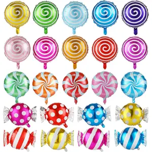 23PCS Sweet Candy Bar Balloons 18" Foil Mylar Lollipop Christmas Balloons for Holiday Shower Birthday Party Supplies Decorations
