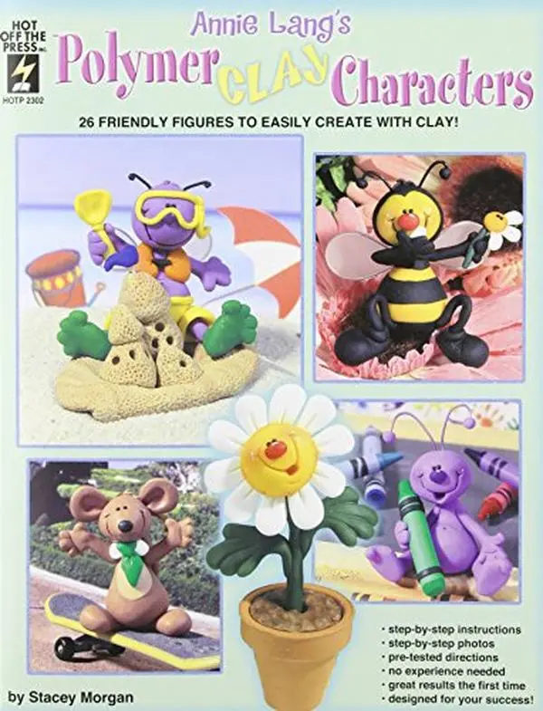 USED Book - Annie Lang's Polymer Clay Characters: 26 Friendly Figures to Easily Create With Clay! by Stacey Morgan (Paperback) - english