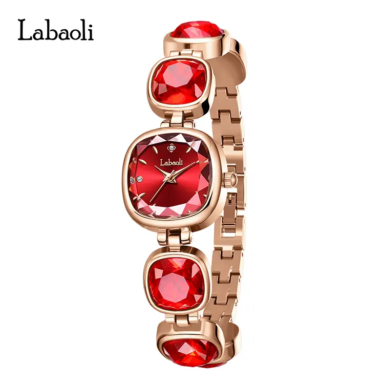 Women's Quartz Watch, Cushion Faceted Dial with Crystal Hour Markers, Gemstone-Encrusted Stainless Steel Bracelet, Elegant Luxury Dress Wristwatch, Ideal for Daily & Special Occasions, Perfect Gift for Her