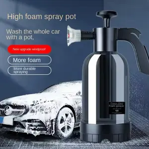 2L Hand Pump Foam Sprayer with 3 Nozzles for Car Wash and Window Cleaning