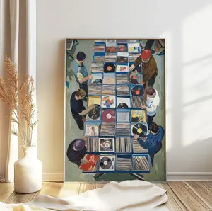 [Sale Up To 40%] [Unframed Poster] Retro Vinyl Record Store Poster, Vintage Music Print, Record Store Art, Music Poster, Music Gift, Retro Music Artwork, Album Cover Art