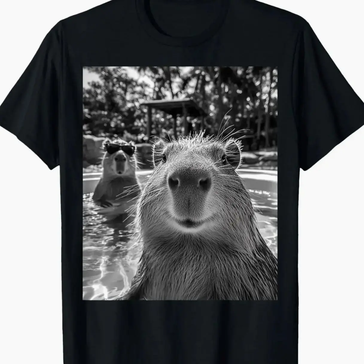 Cool Capybara Selfie T-Shirt E