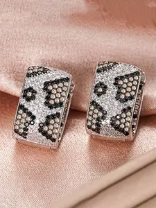 Elegant Sparkling Zirconia Earrings for Women, Anniversary Wedding Party Jewelry Gift, Copper Chain Design, All Season Wear