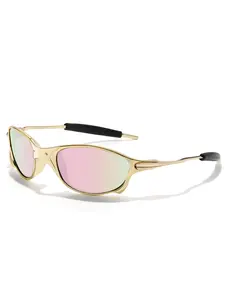 Fashion Sports Sunglasses for Outdoor Activities, 3D Decorative Design, Metal and PC Frame, Comfortable and Durable Sunglasses for Sports