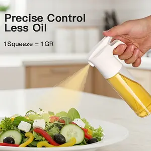 Cooking Oil Sprayer Plastic Spray Bottle, Oil Dispenser Sprayer, 300ML Oval Shape, Kitchen and Restaurant Use, Cooking and Salad Dressing