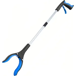 Cybertron Tools Grabber Reacher Tool - Foldable Gripper and Reaching Tool - Heavy Duty Pick Up Stick Grabbers for Seniors, Trash, Surgery Recovery Must Haves Gifts, 32" Picker Upper Grabber (Blue)