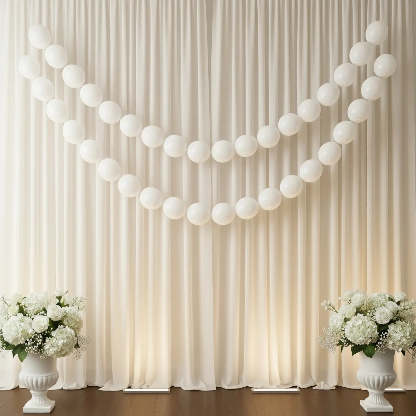 100 Pcs Biodegradable Quick Link Balloons 6" Matte Pastel White, Latex Linking Balloons for Balloon Chains, Garland, Arch, Backdrop & Wall Decor