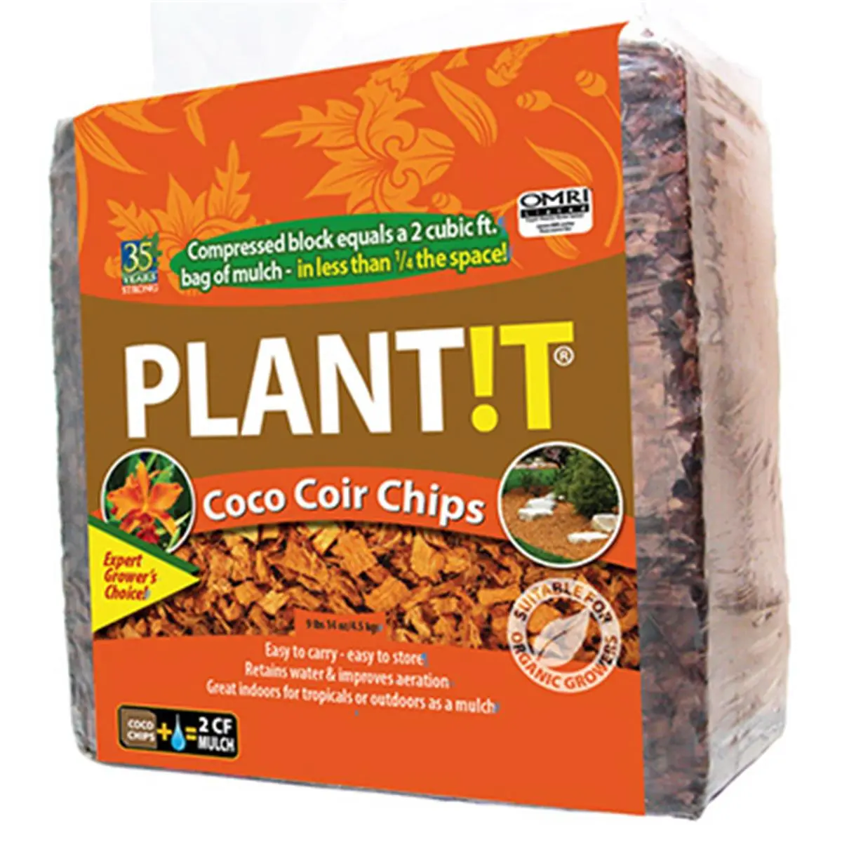 212 MAIN Hydrofarm JSCC2 Organic Coco Coir Chips, Easy Storage