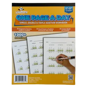 Channie’s One Page A Day Single, Double, & Triple Digit Addition Workbook