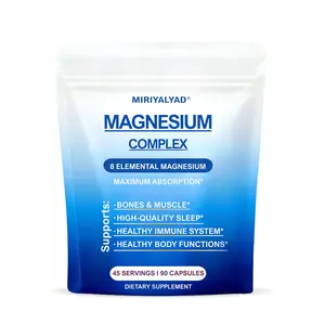 High-Efficiency Magnesium Glycinate & Malate Blend Supplement - Promotes Restorative Sleep, Accelerates Muscle Repair, Supports Immune Health & Boosts Bone Density - 90 Vegetarian Caps with Maximum Absorption
