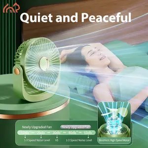 High Speed Turbo Portable Fan - USB Rechargeable, 5 Wind Speeds, Multifunctional Hanging Vertical Fan for Fast Cooling Home Office Outdoor