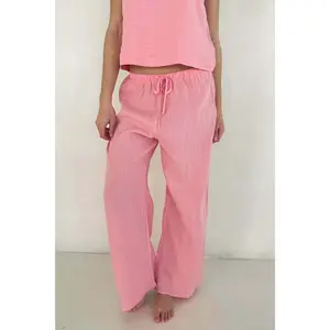 Sunkissed Linen Pants in Bubble Gum