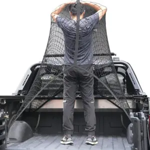 Highly Elastic Heavy Duty Cargo Net, Simple Truck Bed Cargo Mesh Organizer, Ideal for ATV, SUV, UTV, Truck and Boat Use