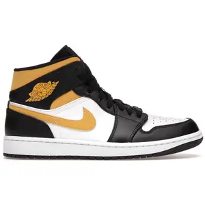 Jordan 1 Mid White Pollen Black