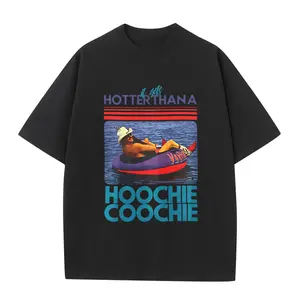Hotter Than a Hoochie Coochie Graphic Shirt Unisex Country Summer Tee Vintage Southern Lake Party Pullover Cotton Soft Breathable Festival Outfit Gift Fast 24H Shipping Trendy Music Vibe Streetwear Top