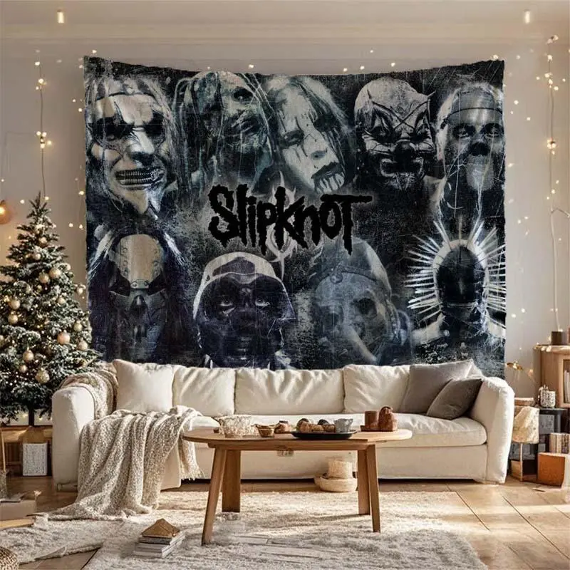 Slipknot Band Printed Soft Polyester Synthetic Tapestry - 30x40 in, Super Soft, Gentle Machine Wash, Fade Resistant, Durable, Easy to Hang, Eco-Friendly Wall Decor for Dorm, Birthday Fan Gifts Wall Hanging, Polyester Fiber