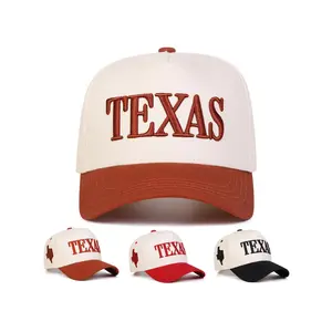 Texas Letter Embroidered Baseball Cap, Unisex Casual Outdoor Sports Hat, Adjustable Flat Brim Trucker Cap, Fashion Accessory All Seasons, Adjustable Bucket Hat