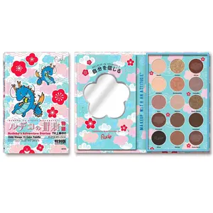 Chibi Manga Collection 15 Color Palette - Rudeko's Adventure Stories Matte & Shimmer Neutral Eyeshadow Palette