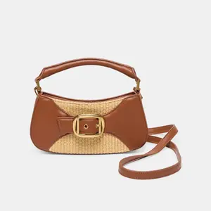 Dolce Vita NUALA RAFFIA HANDBAG SADDLE STELLA