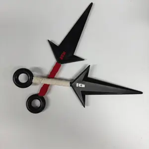 Anime Kunai Cosplay Weapon - Black Decorative Prop with Wrapped Handle