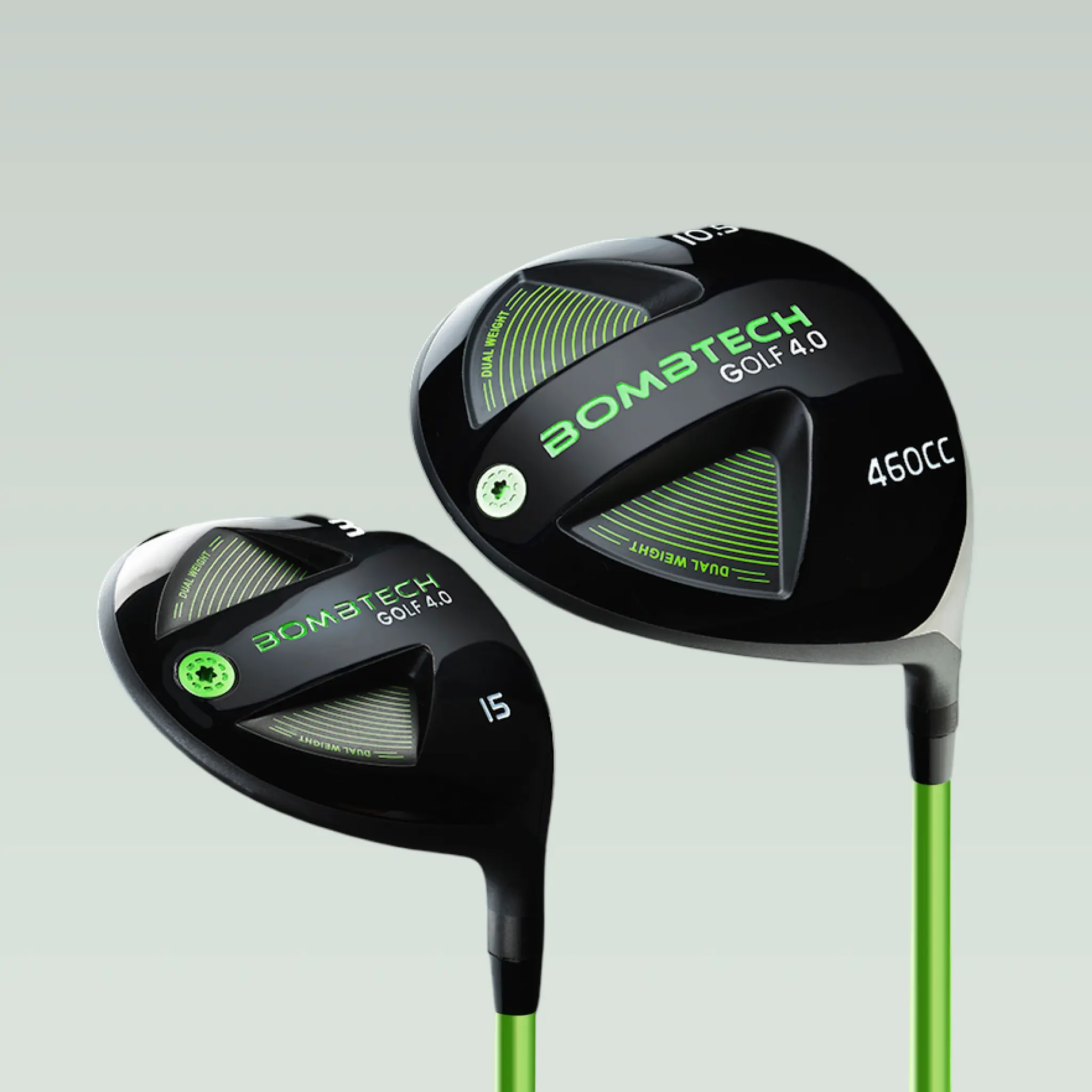 Black Golf Set (Golf Kit) with 460cc Volume Bigger Head Driver, 3 Wood, Stiff Shaft - High Forgiveness, Distance, Control, Higher Launch Equipment for Tee Shots Performance