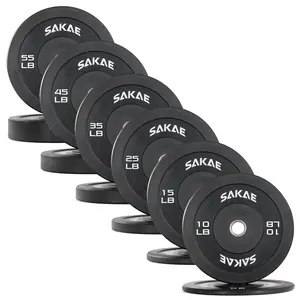 Olympic Rubber Bumper Plates - 370LB SET