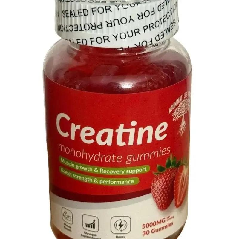 Creatine Gummies - Chewable Dietary Supplement, 5000mg per Pack, High-Potency for Post-Workout Muscle Growth & Recovery Support, 30-Day Supply