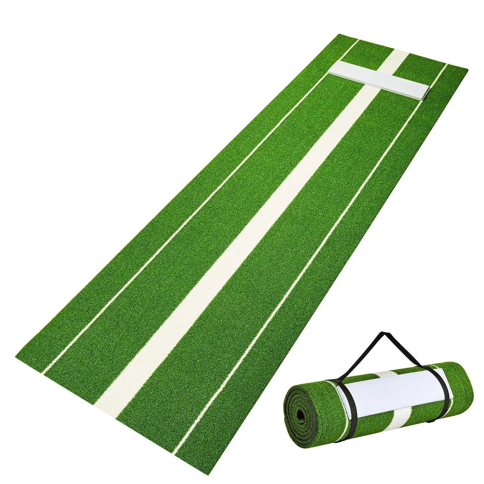 【Fallpicks】VEVOR 10x3 ft PP Grass Synthetic Softball Pitching Mat, EVA-Foam-Polypropylene Rubber Training Equipment, Roll-Up Antislip Fading-Resistant Pitching Mound for Indoor Outdoor Pitchers