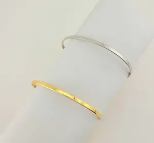 FWJ - STAINLESS STEEL JEWELRY- 3MM PLAIN BANGLES - 1 PIECE.